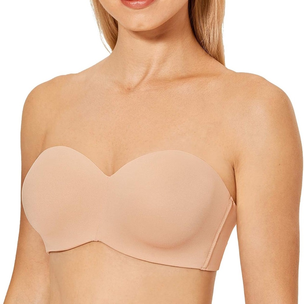 DELIMIRA Women's Strapless Bra Unlined Underwire